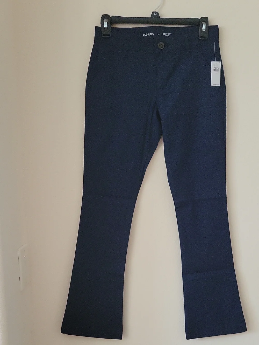Old Navy Girl's Boot Cut School Uniform Pants, Navy, 12, NWT